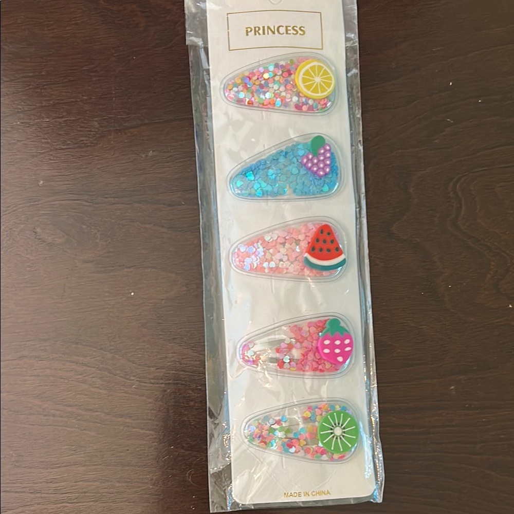 Colorful Fruit Hair Clips Set